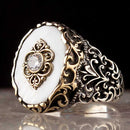 copy of 925 Sterling Eagle Sapphire and Onyx Stone Mens Ring silverbazaaristanbul 