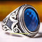 Copy of 925 Sterling Eagle Sapphire and Onyx Stone Mens Ring silverbazaaristanbul 