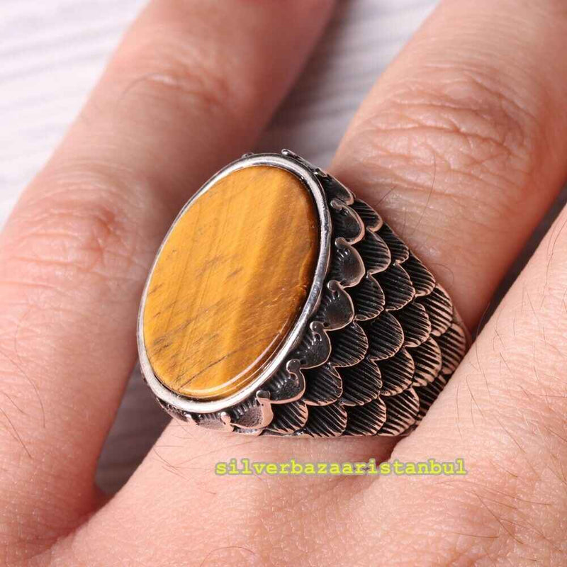 copy of 925 Sterling Eagle Sapphire and Onyx Stone Mens Ring silverbazaaristanbul 
