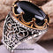Crown Style 925 Sterling Silver Onyx Stone Ring for Men silverbazaaristanbul 