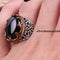Crown Style 925 Sterling Silver Onyx Stone Ring for Men silverbazaaristanbul 
