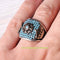 Copy of 925 Sterling Eagle Sapphire and Onyx Stone Mens Ring silverbazaaristanbul 