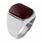 Curved 925 Sterling Red Agate Aqeeq Stone Mens Ring silverbazaaristanbul 
