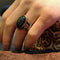 Customizable Hand Engraved Natural Aqeeq 925 Sterling Silver Mens Ring silverbazaaristanbul 