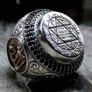 Customizable Seal of Solomon 925 Sterling Silver Mens Ring silverbazaaristanbul 