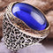 Dark Blue Sapphire 925 Sterling Silver Handmade Ring for Men silverbazaaristanbul 