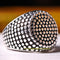 Dot Design No Stone Handmade Luxury 925 Sterling Silver Mens Ring silverbazaaristanbul 