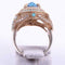 Drop Aquamarine Stone 925 Sterling Silver Women Lady Ring silverbazaaristanbul 
