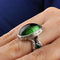 Drop Design 925 Sterling Silver Emerald Stone Mens Ring silverbazaaristanbul 