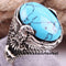 Eagle Style 925 Sterling Silver Turquoise Stone Freedom Mens Ring silverbazaaristanbul 