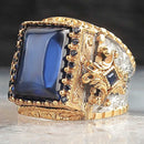 copy of 925 Sterling Eagle Sapphire and Onyx Stone Mens Ring silverbazaaristanbul 