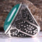 Emerald Stone Jewelry Handmade 925 Sterling Silver Men Ring silverbazaaristanbul 