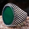 Emerald Stone Jewelry Handmade 925 Sterling Silver Men Ring silverbazaaristanbul 