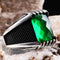 Emerald Stone Jewelry Handmade 925 Sterling Silver Men Ring silverbazaaristanbul 