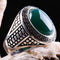 Emerald Stone Jewelry Handmade 925 Sterling Silver Men Ring silverbazaaristanbul 
