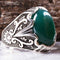 Emerald Stone Jewelry Handmade 925 Sterling Silver Men Ring silverbazaaristanbul 