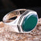 Emerald Stone Jewelry Handmade 925 Sterling Silver Men Ring silverbazaaristanbul 