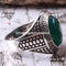 Emerald Stone Jewelry Handmade 925 Sterling Silver Men Ring silverbazaaristanbul 