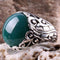 Emerald Stone Jewelry Handmade 925 Sterling Silver Men Ring silverbazaaristanbul 