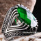 Emerald Stone Jewelry Handmade 925 Sterling Silver Men Ring silverbazaaristanbul 