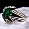 Emerald Stone Jewelry Handmade 925 Sterling Silver Men Ring silverbazaaristanbul 