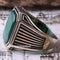 Emerald Stone Jewelry Handmade 925 Sterling Silver Men Ring silverbazaaristanbul 