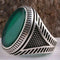 Emerald Stone Jewelry Handmade 925 Sterling Silver Men Ring silverbazaaristanbul 