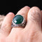 Emerald Stone Jewelry Handmade 925 Sterling Silver Mens Ring silverbazaaristanbul 