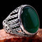 Emerald Stone Jewelry Handmade 925 Sterling Silver Mens Ring silverbazaaristanbul 