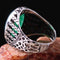Emerald Stone Jewelry Handmade 925 Sterling Silver Mens Ring silverbazaaristanbul 