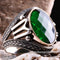 Emerald Stone Jewelry IYI Handmade 925 Sterling Silver Men Ring silverbazaaristanbul 