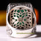 Emerald Stone Turkish Handmade 925 Sterling Silver Ottoman Mens Ring silverbazaaristanbul 