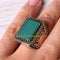 Emerald Stone Turkish Handmade 925 Sterling Silver Ottoman Mens Ring silverbazaaristanbul 