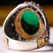 Emerald Stone Turkish Handmade 925 Sterling Silver Unique Mens Ring silverbazaaristanbul 