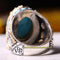 Excellent 925 Sterling Silver Spiral Turquoise Stone Mens Ring silverbazaaristanbul 
