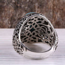 Excellent Design 925 Sterling Silver Turquoise Stone Mens Ring silverbazaaristanbul 