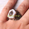 Exclusive 925 Sterling Mother of Pearl and Onyx Stone Mens Ring silverbazaaristanbul 