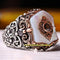 Exclusive 925 Sterling Mother of Pearl and Onyx Stone Mens Ring silverbazaaristanbul 