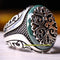 Exclusive Green Emerald Stone 925 Sterling Silver Mens Ring silverbazaaristanbul 