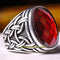 Faceted Red Ruby Stone Handmade 925 Sterling Silver Mens Ring silverbazaaristanbul 