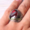 Faceted Red Ruby Stone Handmade 925 Sterling Silver Mens Ring silverbazaaristanbul 