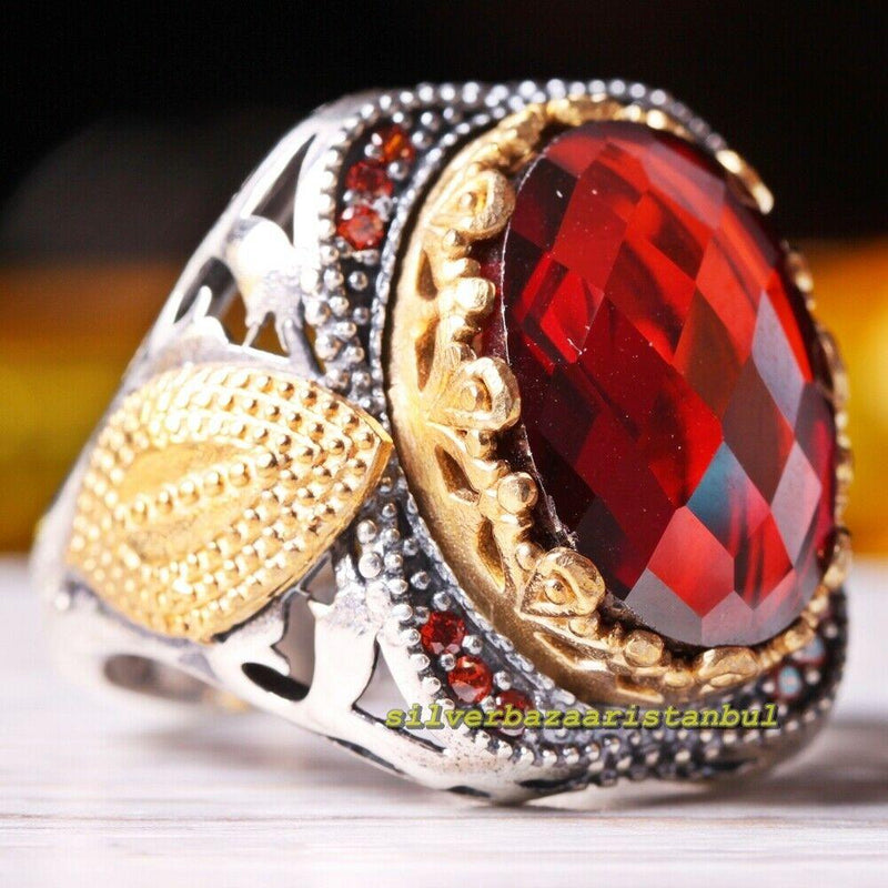 Ruby and citrine ring sale