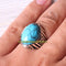 Fantastic Handmade Blue Turquoise 925 Sterling Silver Mens Ring silverbazaaristanbul 