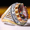 Flashy Tourmaline and Sapphire Gemstone 925 Sterling Silver Mens Ring silverbazaaristanbul 