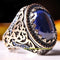 Gorgeous Blue Sapphire Stone Heavy 925 Sterling Silver Mens Ring silverbazaaristanbul 