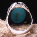 Great Eagle Style 925 Sterling Turquoise Stone Mens Ring silverbazaaristanbul 