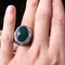 Green Agate Stone Jewelry Handmade 925 Sterling Silver Mens Ring silverbazaaristanbul 
