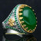 Green Multi Stones 925 Sterling Silver Mens Ring silverbazaaristanbul 