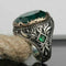 Green Paraiba Tourmaline Stone 925 Sterling Silver Mens Ring silverbazaaristanbul 