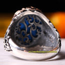 Handmade 925 Sterling Exclusive Original Sapphire Stone Mens Ring silverbazaaristanbul 